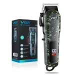 Daling RF 668 Hair Trimmer with LED Display – Corded/Cordless, Adjustable Blades, 180 Min Use, Stainless Steel